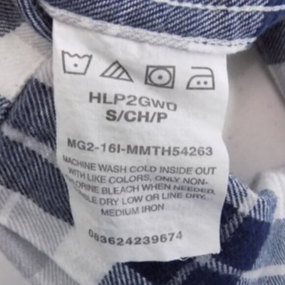 Wrangler Premium Quality Men’s Gray & White Long Sleeve Flannel Shirt - Size: S - Picture 11 of 11